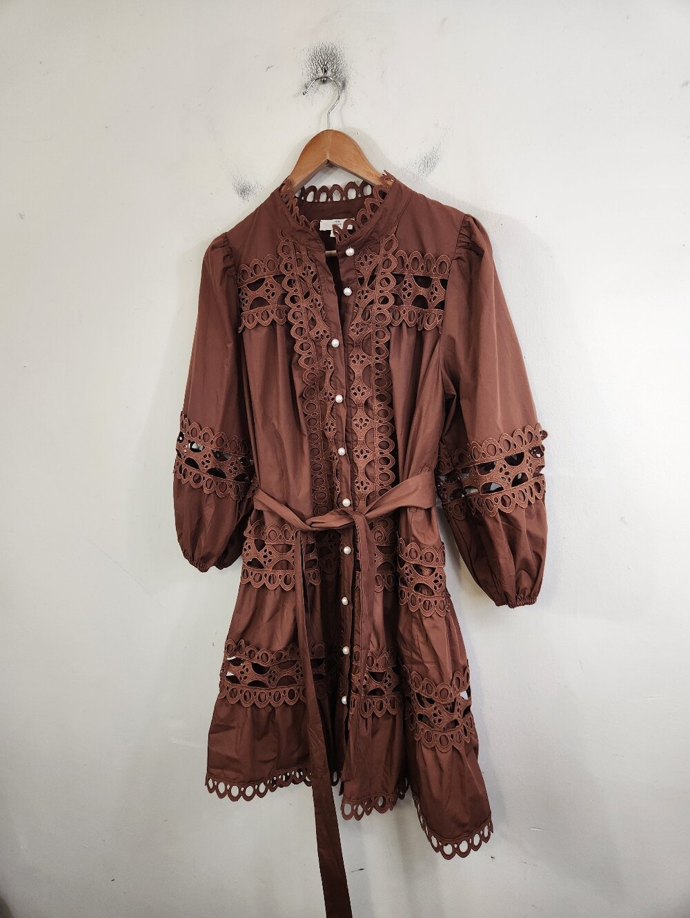 Entro Eyelet Tiered Dress - Picture 3 of 9